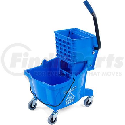 3690814 by CARLISLE - Carlisle Commercial Mop Bucket with Side-Press Wringer 26 Quart, Blue - 3690814