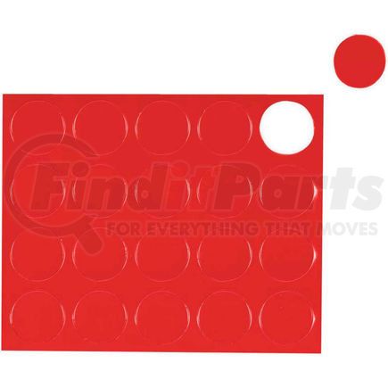 FM1604 by BI-SILQUE VISUAL COMMUNICATION PRODUCT, INC. - MasterVision Red Circle Magnets, Pack of 20