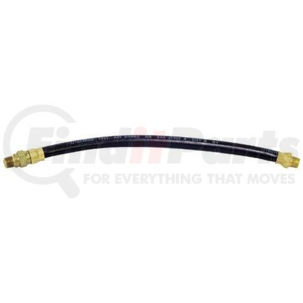 16118 by TECTRAN - Air Brake Hose Assembly - 18 in., 3/8 in. Hose I.D, 1/4 in. Fixed x 1/4 in. Swivel Ends