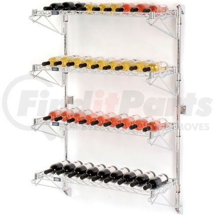 797155 by GLOBAL INDUSTRIAL - Wine Bottle Rack - Wall Mount 36 Bottle 36" x 14" x 54"