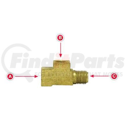 Tectran 47906 Air Brake Air Line Fitting Towed Trailer Brake Tee