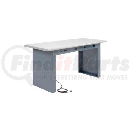 778488 by GLOBAL INDUSTRIAL - Global Industrial&#153; 60 x 30 Panel Leg Workbench - Power Apron & Plastic Laminate Safety Edge Top
