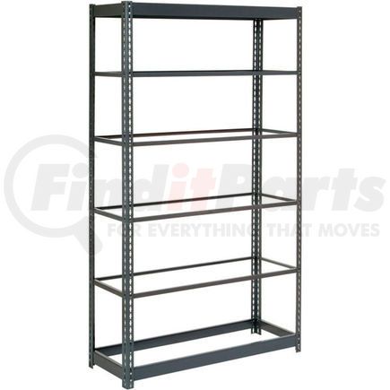 255475 by GLOBAL INDUSTRIAL - Global Industrial&#8482; Heavy Duty Shelving 48"W x 12"D x 84"H With 6 Shelves - No Deck - Gray