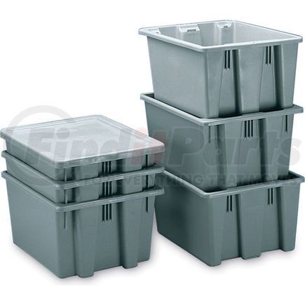 FG172200GRAY by RUBBERMAID - Rubbermaid Palletote Box FG172200GRAY 1.6 Cu. Ft.