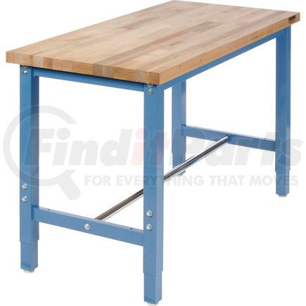 249404BL by GLOBAL INDUSTRIAL - Global Industrial&#153; 48x24 Adj. Height Workbench Return - Square Tube Leg, Maple Square Edge Blue