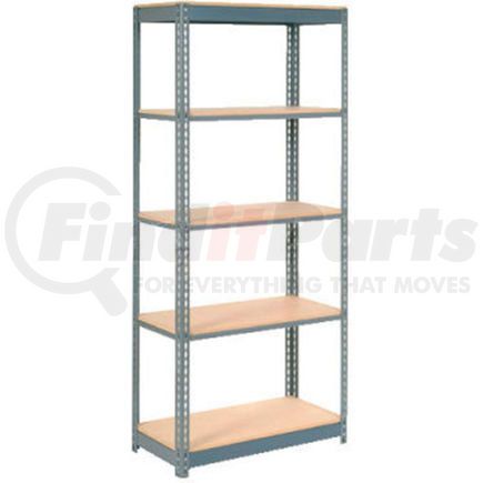 254442 by GLOBAL INDUSTRIAL - Global Industrial&#8482; Heavy Duty Shelving 48"W x 12"D x 84"H With 5 Shelves - Wood Deck - Gray