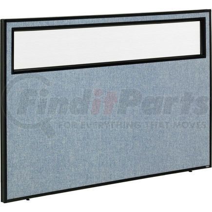 694756WBL by GLOBAL INDUSTRIAL - Interion&#174; Office Partition Panel with Partial Window, 60-1/4"W x 42"H, Blue