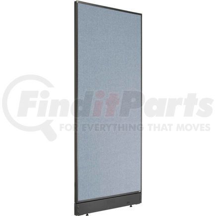 277661PBL by GLOBAL INDUSTRIAL - Interion&#174; Office Partition Panel with Pass-Thru Cable, 24-1/4"W x 64"H , Blue