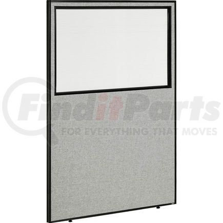 694664WGY by GLOBAL INDUSTRIAL - Interion&#174; Office Partition Panel with Partial Window, 48-1/4"W x 72"H, Gray