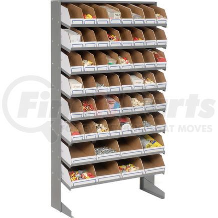 235202 by GLOBAL INDUSTRIAL - Global Industrial&#153; Floor Bin Rack - 56 Corrugated White Bins No Print