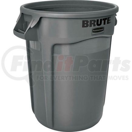 FG263200GRAY by RUBBERMAID - Rubbermaid Brute&#174; 2632 Trash Container w/Venting Channels, 32 Gallon - Gray