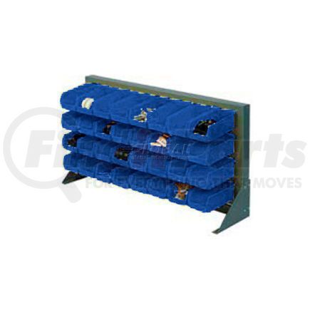 603381BL by GLOBAL INDUSTRIAL - Global Industrial&#153; Louvered Bench Rack 36"W x 20"H - 22 of Blue Premium Stacking Bins