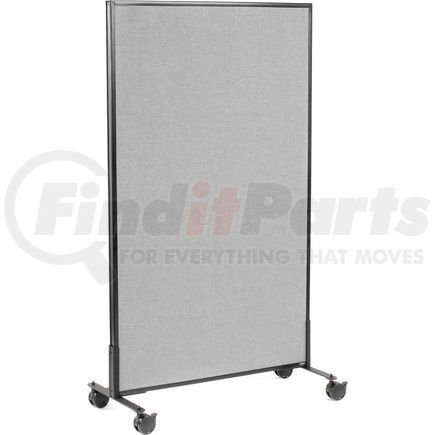 694956MGY by GLOBAL INDUSTRIAL - Interion&#174; Mobile Office Partition Panel, 36-1/4"W x 63"H, Gray