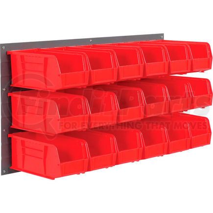 550201RD by GLOBAL INDUSTRIAL - Global Industrial&#153; Wall Bin Rack Panel 36 x19 - 18 Red 5-1/2x11x5 Stacking Bins