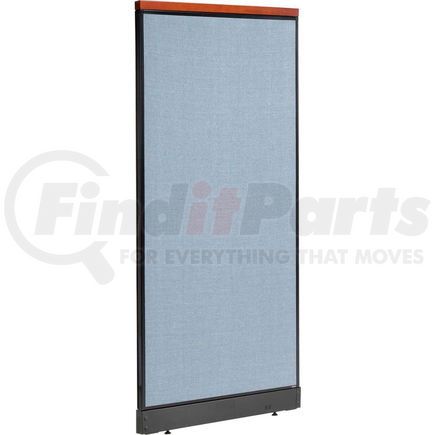 277548NBL by GLOBAL INDUSTRIAL - Interion&#174; Deluxe Non-Electric Office Partition Panel with Raceway, 36-1/4"W x 77-1/2"H, Blue