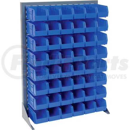 550160BL by GLOBAL INDUSTRIAL - Global Industrial&#153; Singled Sided Louvered Bin Rack 35 x 15 x 50 - 48 Blue Premium Stacking Bins
