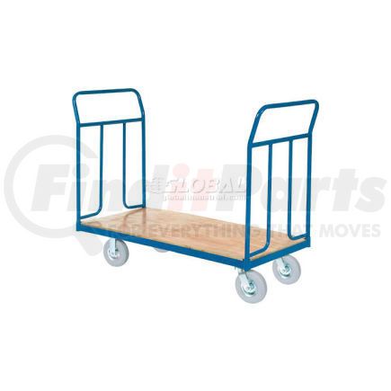 241684 by GLOBAL INDUSTRIAL - Global Industrial&#8482; Wood Deck Platform Truck 8" Pneumatic Wheels 1200 Lb. Capacity