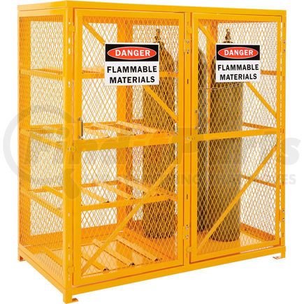 270257 by GLOBAL INDUSTRIAL - Global Industrial&#153; Cylinder Storage Cabinet DBL Door Combo 8 Horizontal/9 Vertical Cylinders