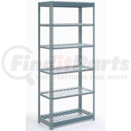 255596 by GLOBAL INDUSTRIAL - Global Industrial&#8482; Heavy Duty Shelving 48"W x 18"D x 96"H With 6 Shelves - Wire Deck - Gray