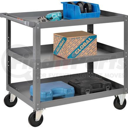 988850 by GLOBAL INDUSTRIAL - Global Industrial&#153; Steel Stock Cart, 3 Shelves, 24"Wx36"L, 800 Lbs. Cap.