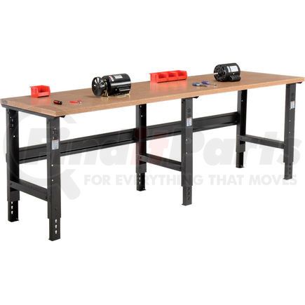 319082 by GLOBAL INDUSTRIAL - Global Industrial&#153; 96x30 Adjustable Height Workbench C-Channel Leg - Shop Top Square Edge Black