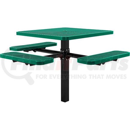 695295GN by GLOBAL INDUSTRIAL - Global Industrial&#153; 46" ADA Square In-Ground Mount Outdoor Steel Picnic Table, Green