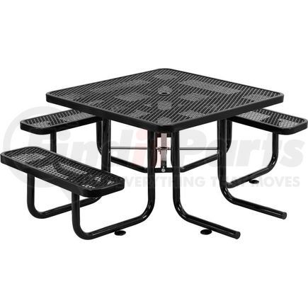 695291BK by GLOBAL INDUSTRIAL - Global Industrial&#153; 46" Wheelchair Accessible Square Outdoor Steel Picnic Table, Black