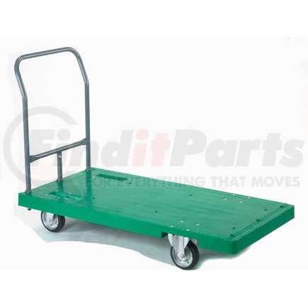 252814 by GLOBAL INDUSTRIAL - Global Industrial&#153; Plastic Deck Flatbed Platform Truck, 52" x 25", 2000 Lb. Capacity