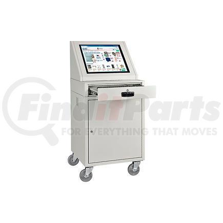 273115GY by GLOBAL INDUSTRIAL - Global Industrial&#8482; LCD Mobile Console Computer Cabinet, Gray