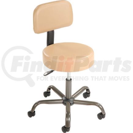 240160BG by GLOBAL INDUSTRIAL - Interion&#174; AntiMicrobial Medical Stool with Backrest - Vinyl - Beige