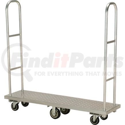 242045 by GLOBAL INDUSTRIAL - Global Industrial&#153; Aluminum Deck Narrow Aisle U-Boat Platform Truck 63 x 16 1500 Lb. Cap.