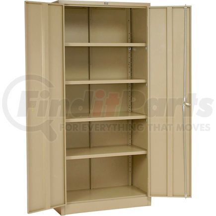 603355TN by GLOBAL INDUSTRIAL - Global Industrial&#153; Storage Cabinet, Turn Handle, 36"Wx18"Dx78"H, Tan, Unassembled
