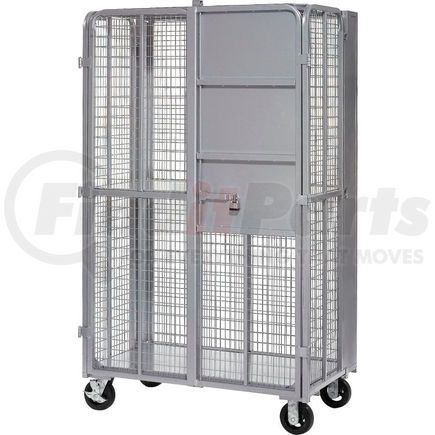 912114 by GLOBAL INDUSTRIAL - Global Industrial&#153; Fold-Up Security Truck, Gray, 27"W x 44-1/3"L x 76"H, 2000 Lb. Capacity