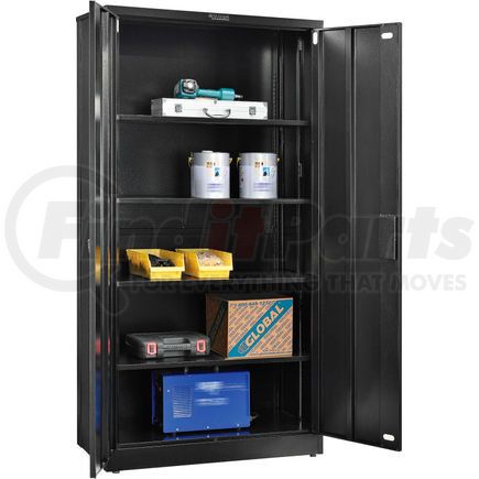 361872BK by GLOBAL INDUSTRIAL - Global Industrial&#153; EZ Assemble Storage Cabinet, 36"Wx18"Dx72"H, Black, Unassembled