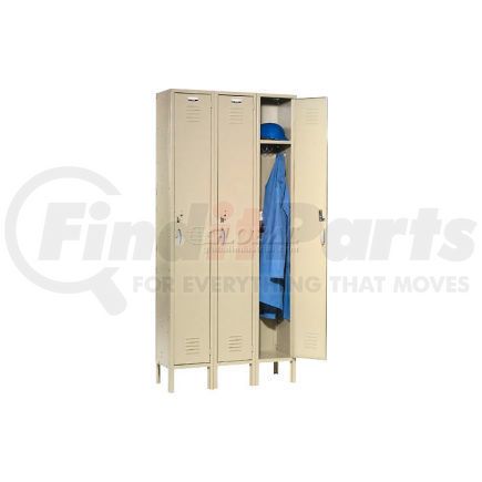 652141TN by GLOBAL INDUSTRIAL - Global Industrial&#153; Capital&#174; Single Tier 3 Door Locker, 12"Wx18"Dx72"H, Tan, Assembled