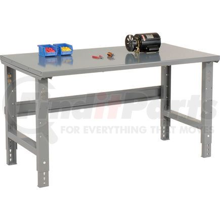 183155 by GLOBAL INDUSTRIAL - Global Industrial&#153; 72 x 36 Adjustable Height Workbench C-Channel Leg - Steel Square Edge - Gray