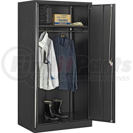 270033BK by GLOBAL INDUSTRIAL - Global Industrial&#8482; Wardrobe Cabinet Easy Assembly 36x24x72 Black