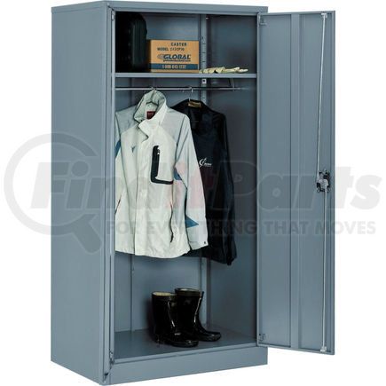 270034GY by GLOBAL INDUSTRIAL - Global Industrial&#8482; Wardrobe Cabinet Assembled 36x24x72 Gray