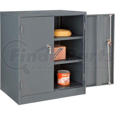 269873GY by GLOBAL INDUSTRIAL - Global Industrial&#8482; Counter Height Cabinet Assembled 36x24x42 Gray