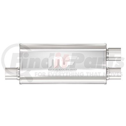 12265 by MAGNAFLOW EXHAUST PRODUCT - Straight-Through Performance Muffler; 2.5in. Offset/Dual;  5x18x8 Body