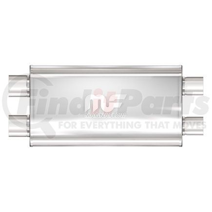 12568 by MAGNAFLOW EXHAUST PRODUCT - Straight-Through Performance Muffler; 2.5in. Dual/Dual;  5x22x11 Body