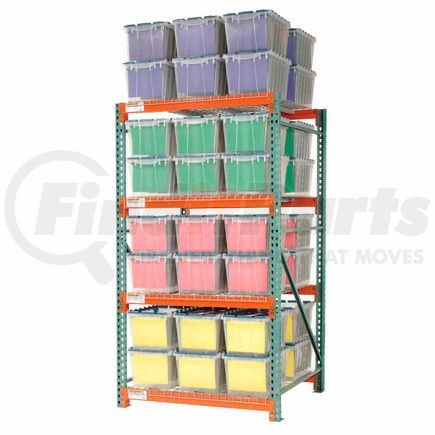 258204N by GLOBAL INDUSTRIAL - Global Industrial&#8482; Record Storage Rack Starter Polyethylene Box 48"W x 48"D x 96"H