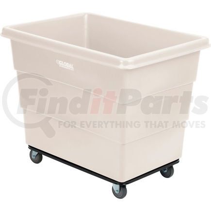 800315WH by GLOBAL INDUSTRIAL - Global Industrial&#8482; Plastic Bulk Box Truck, 16 Bushel, Steel Chassis Base White