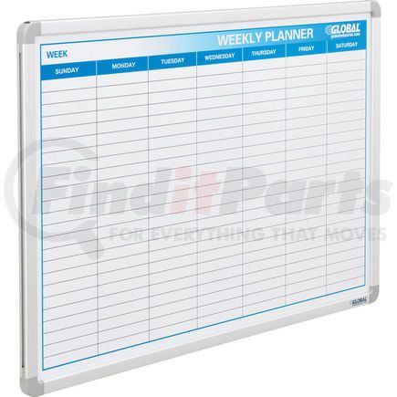 695814 by GLOBAL INDUSTRIAL - Global Industrial&#153; Weekly Calendar Whiteboard, Steel Surface, 36"W x 24"H