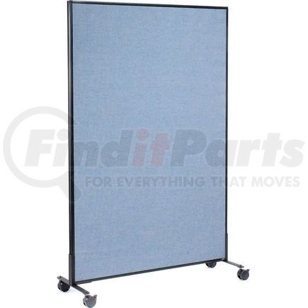 695789MBL by GLOBAL INDUSTRIAL - Interion&#174; Mobile Office Partition Panel, 48-1/4"W x 96"H, Blue
