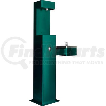 761216GN by GLOBAL INDUSTRIAL - Global Industrial&#8482 Outdoor Drinking Fountain w/ Bottle Filling Station, Green