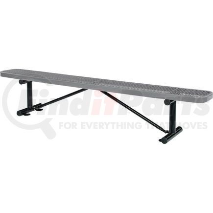 277157GY by GLOBAL INDUSTRIAL - Global Industrial&#8482; 8 ft. Outdoor Steel Flat Bench - Expanded Metal - Gray