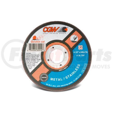 35516 by CGW ABRASIVE - CGW Abrasives 35516 Cut-Off Wheel 5" x 7/8" 36 Grit Type 1 Zirconia Aluminium Oxide