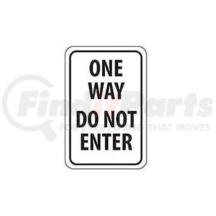 TM73J by NATIONAL MARKER COMPANY - Reflective Aluminum Sign - One Way Do Not Enter  - .080" Thick, TM73J