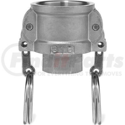 BULK-CGF-38 by USA SEALING - 1-1/2" 316 Stainless Steel Type D Coupler with Threaded NPT Female End